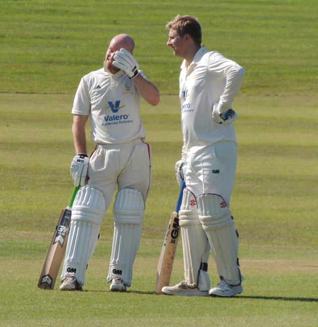 Peter McGilloway and David Blackwell - helped Lamphey to vital victory